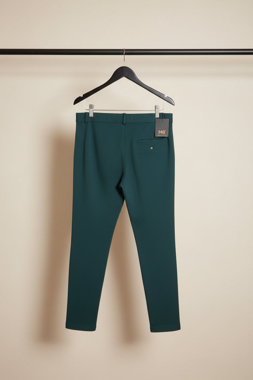 M8 Men's Dark Green Slim Fit Trousers