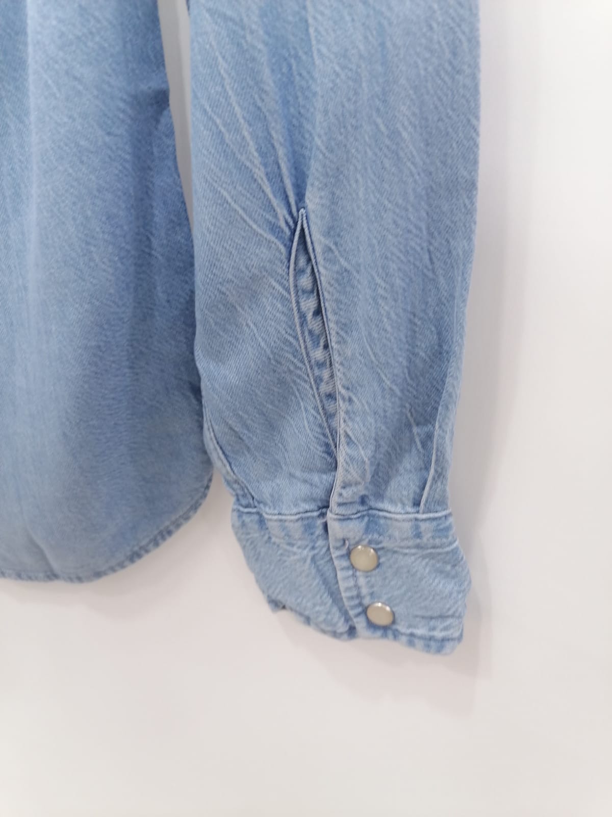 Men's Light Blue Denim Western Shirt
