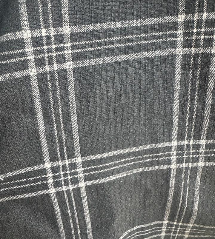 Men's Black Plaid Slim Fit Long Sleeve Casual Shirt