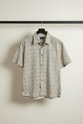 Bulan Bintang Men's XL Relaxed Fit Multicolor Printed Short Sleeve Shirt
