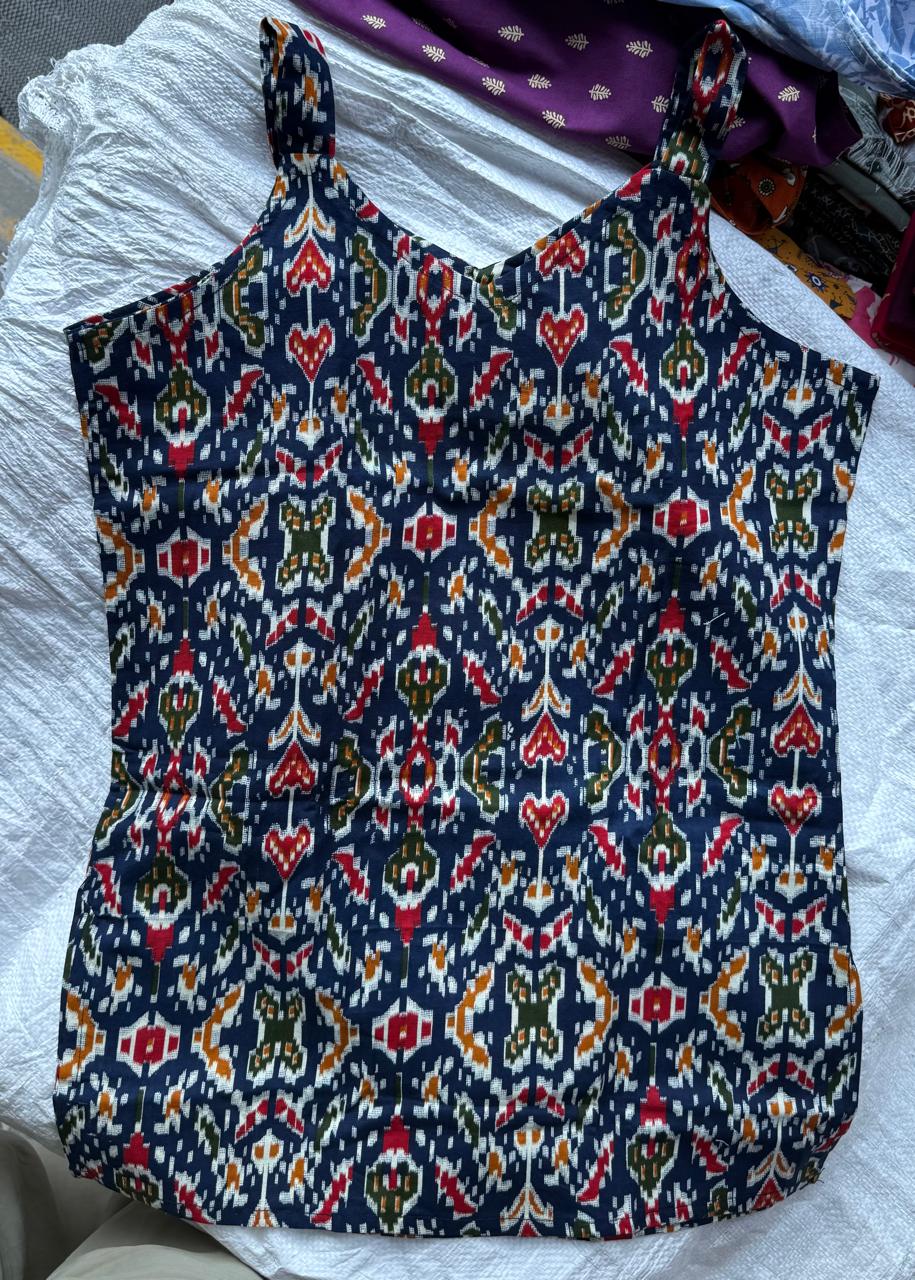 Women’s sleeveless Ikat top