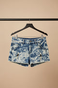 Women's Acid Wash Distressed Denim Mini Shorts