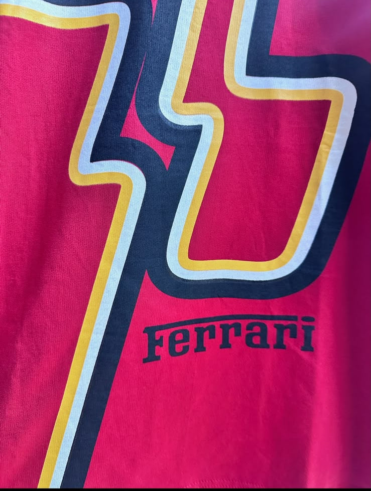 Ferrari Scuderia Racing Red T-Shirt with Car Graphic