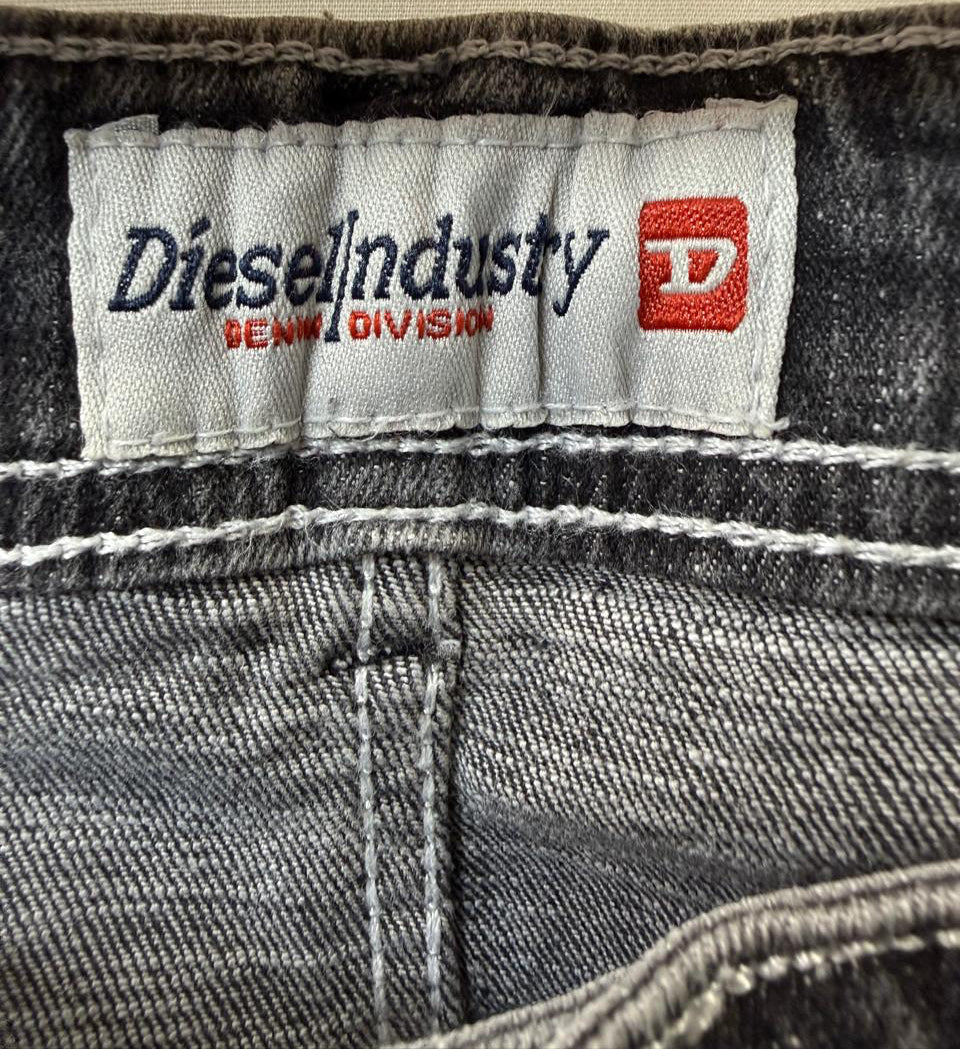 Diesel Industry Men's Black Distressed Slim Fit Jeans