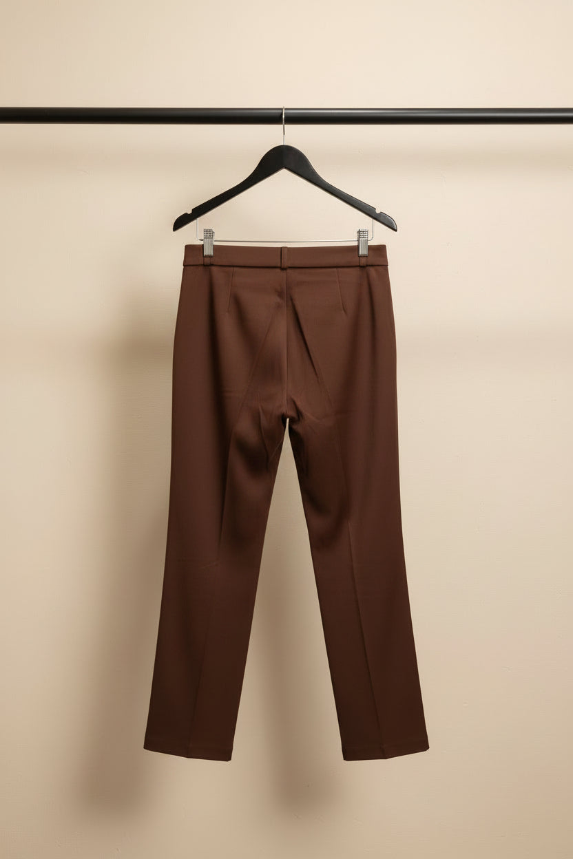 Western Adda Women's Brown Tailored Trousers