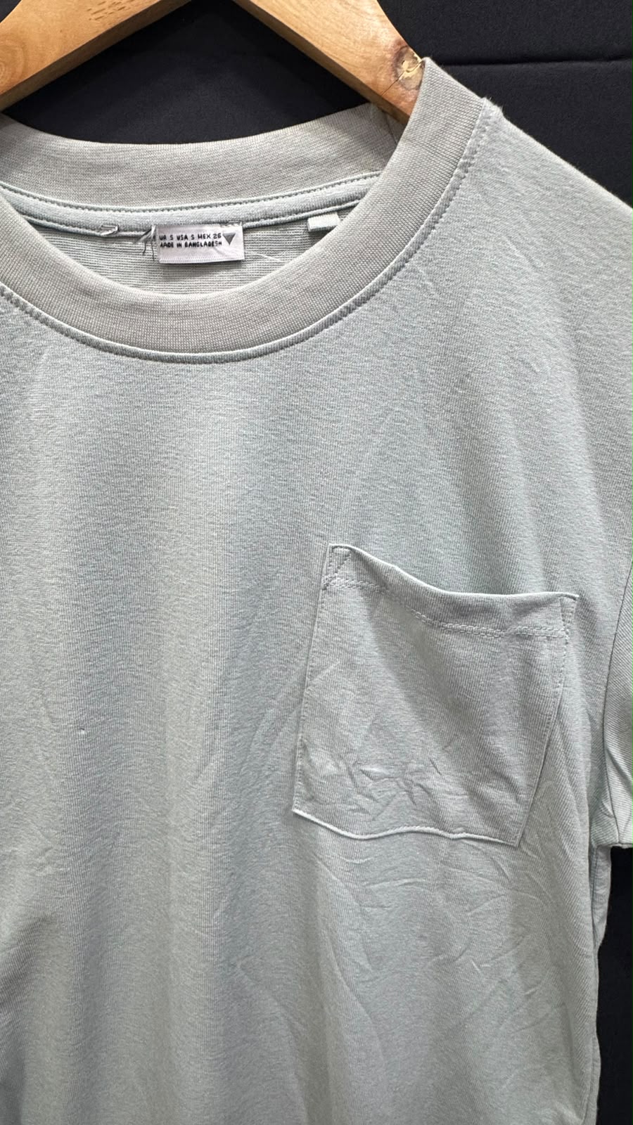 Zara Men's Light Green Short Sleeve Pocket T-Shirt