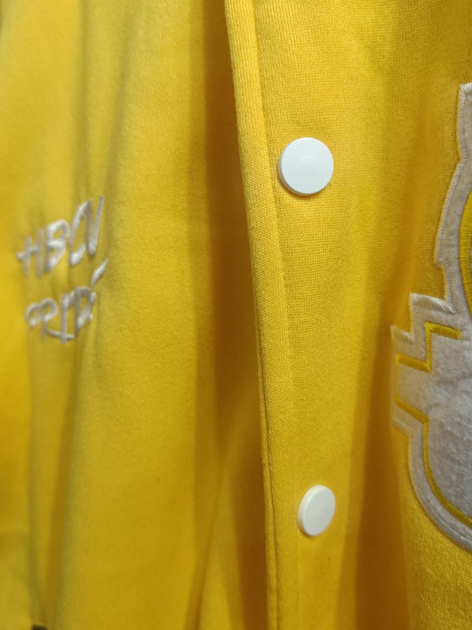 Zara Unisex Yellow and Black 'HBCU Pride' Varsity Jacket