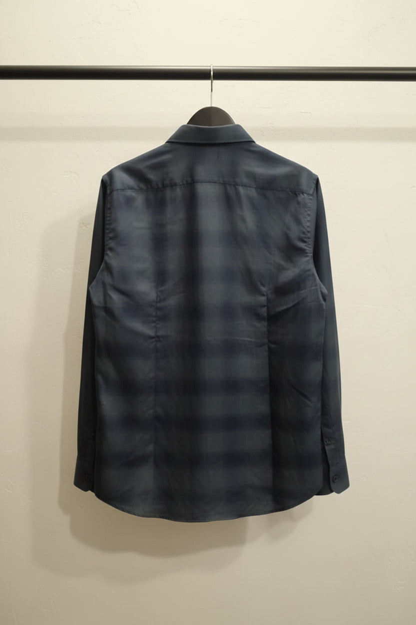 KOKOPELLI Men's Navy Blue Plaid Regular Fit Full Sleeve Casual Shirt