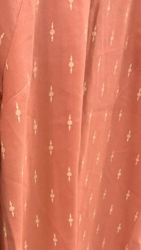 Women's Pink Printed 3/4 Sleeve Top with Back Tie Detail