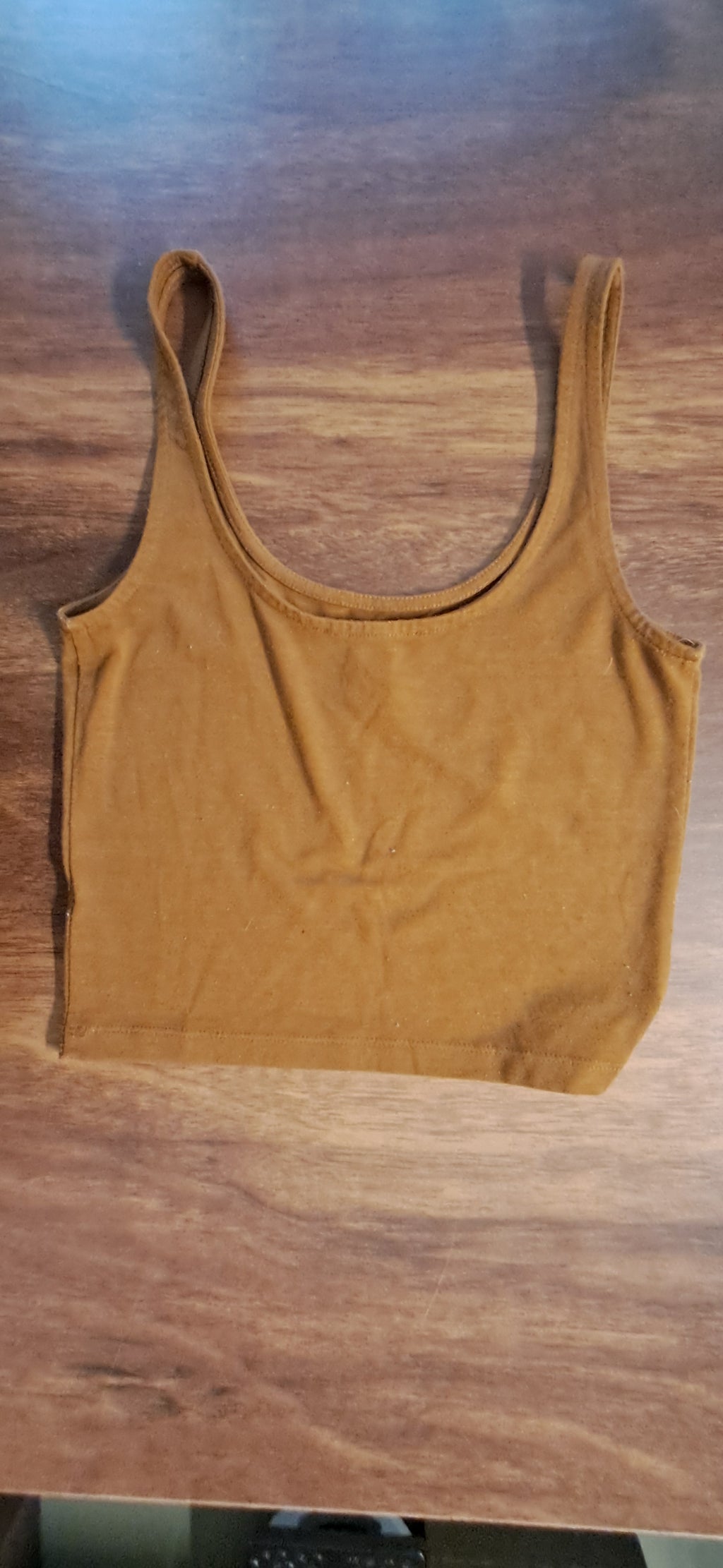 Forever 21 Women's Brown Cotton Spandex Crop Tank Top