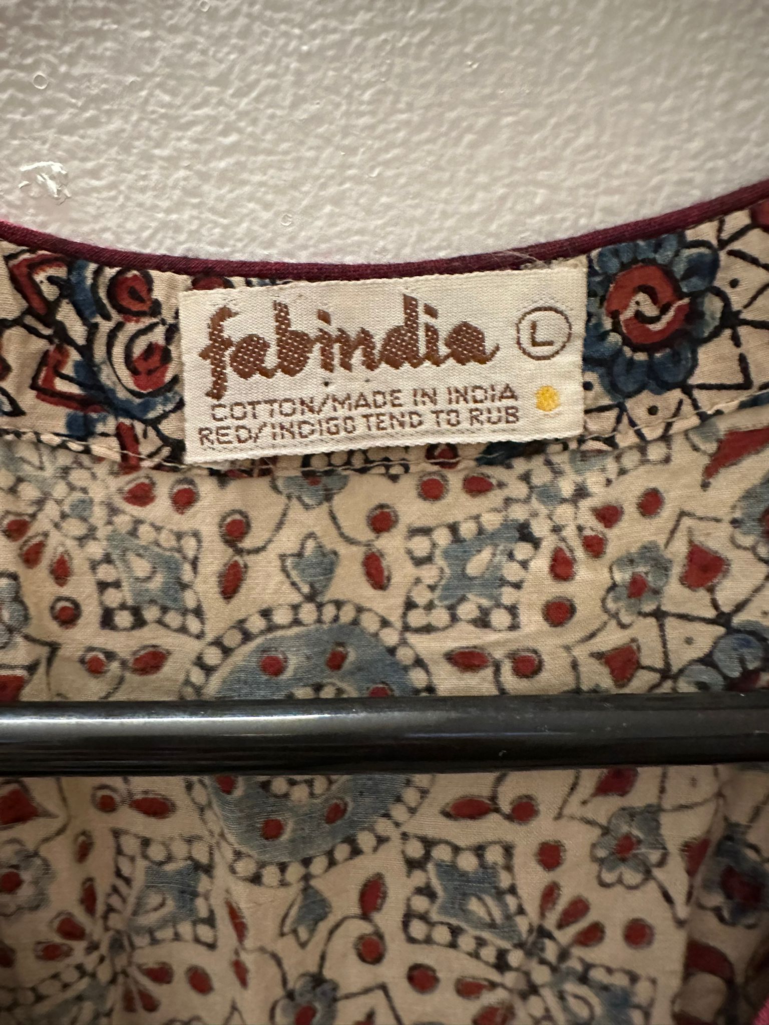 Fabindia Cotton Multicolor Printed Sleeveless Midi Dress