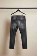 Emporio Armani Men's Washed Black Skinny Fit Denim Jeans