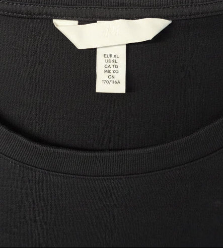 H&M Women's Black Crew Neck Short Sleeve T-shirt