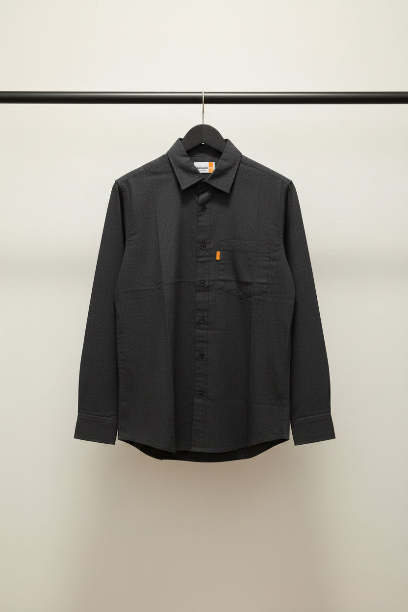 Timberland Men's Grey Long Sleeve Button-Up Shirt