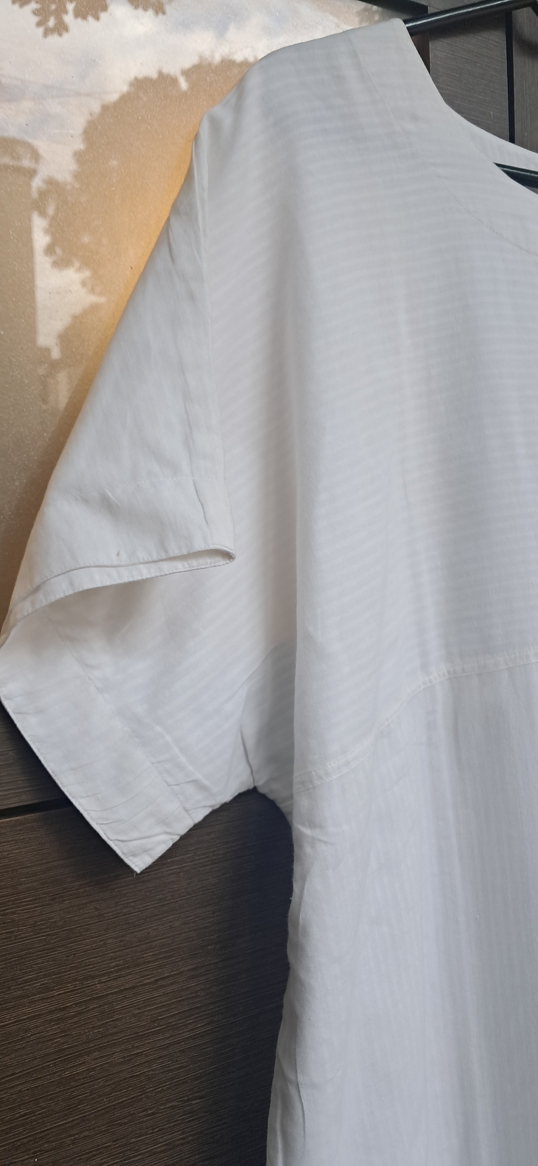 Anokhi White Cotton Tunic Top with Pocket