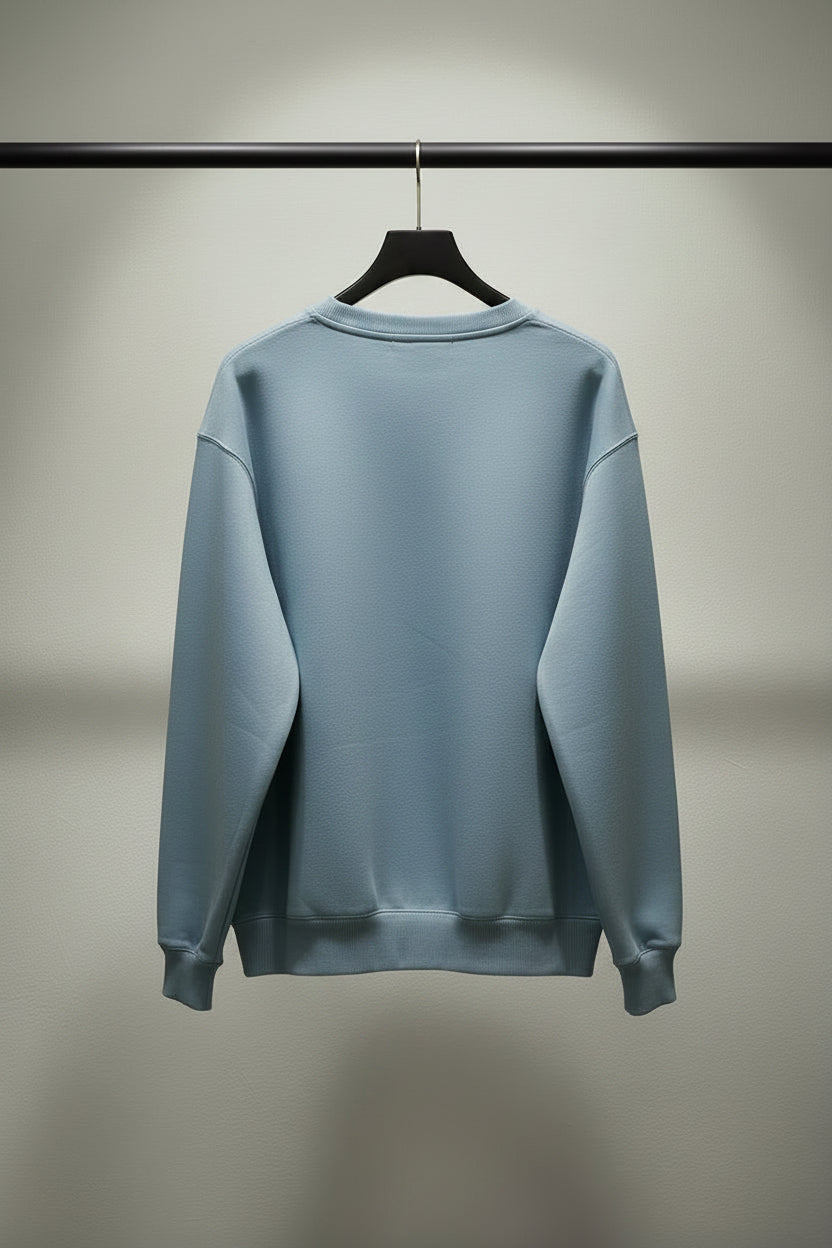 MENTAI 3X Large Light Blue Crew Neck Sweatshirt