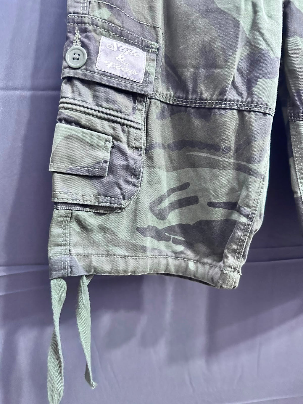 Men's Camouflage Cargo Shorts with Belt - Style & Focus