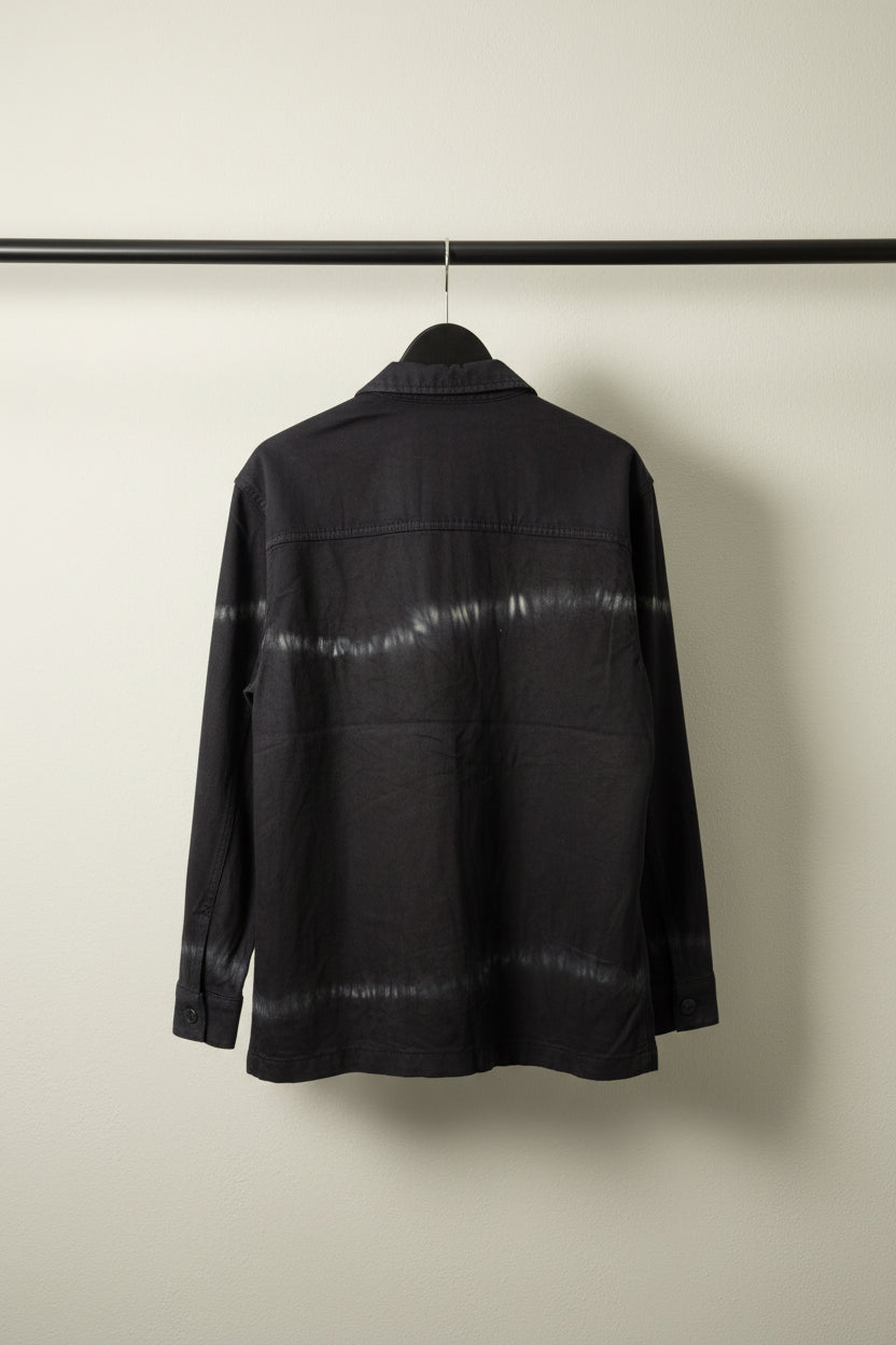 NOISY MAY Men's Charcoal Tie-Dye Button-Up Shirt Jacket