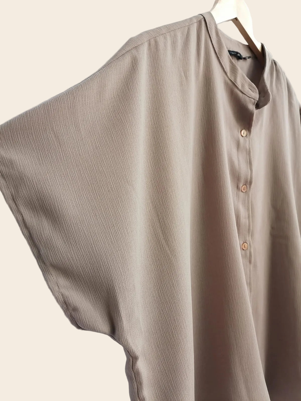 Wardrobe Women's Brown Collared Short Sleeve Relaxed Fit Top