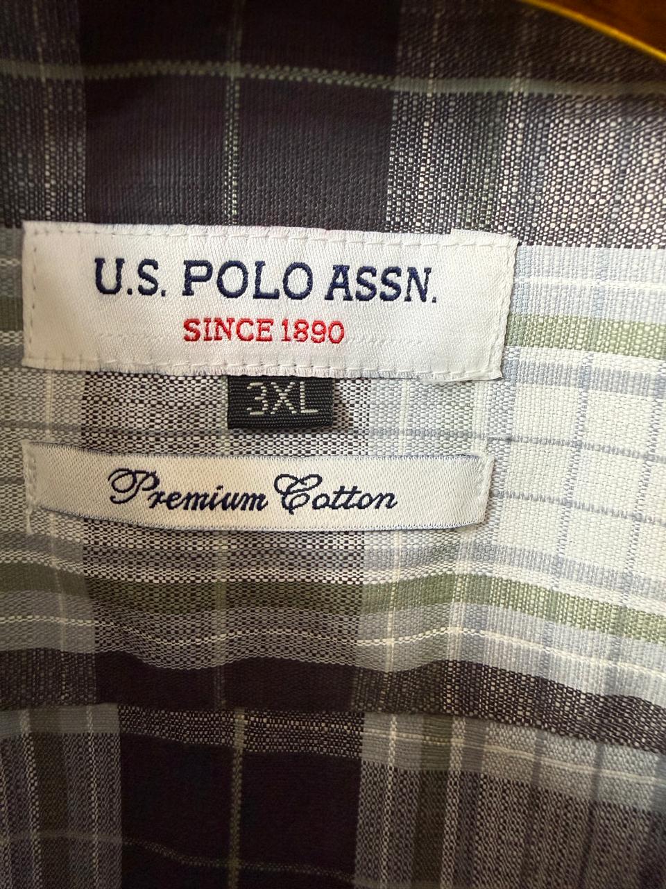 U.S. Polo Assn. Men's Plaid Premium Cotton Long Sleeve Shirt