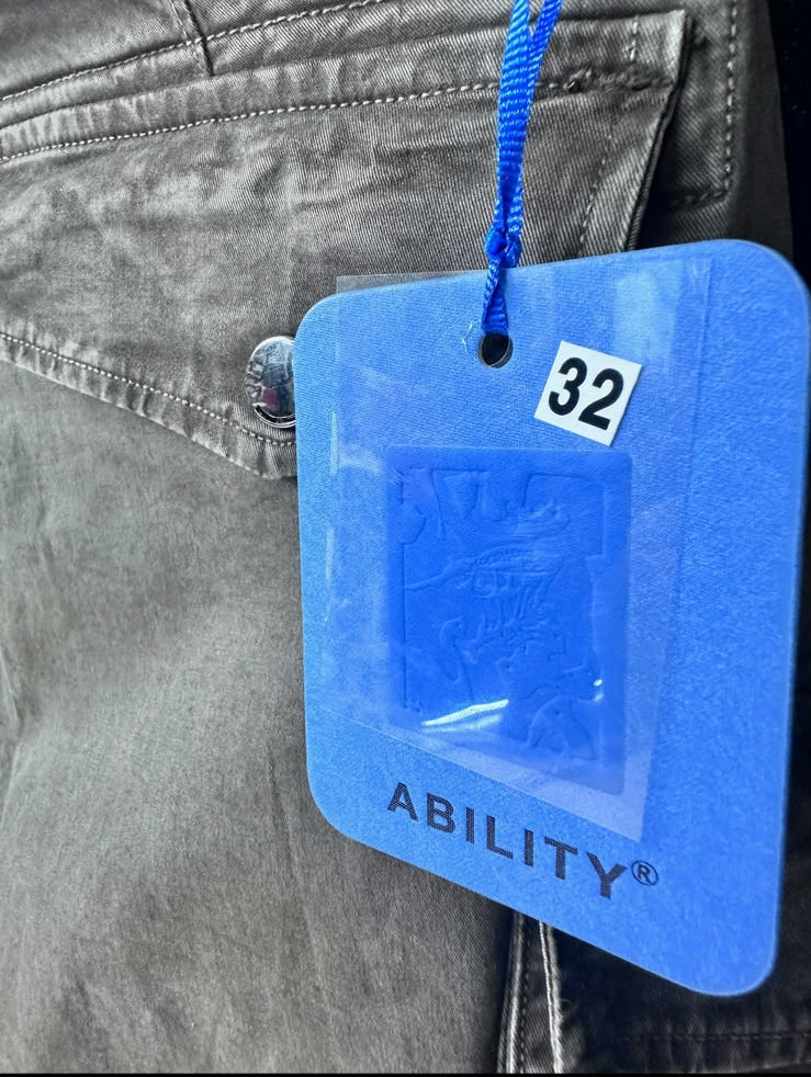 Men's ABILITY Khaki Cargo Pants with Pockets
