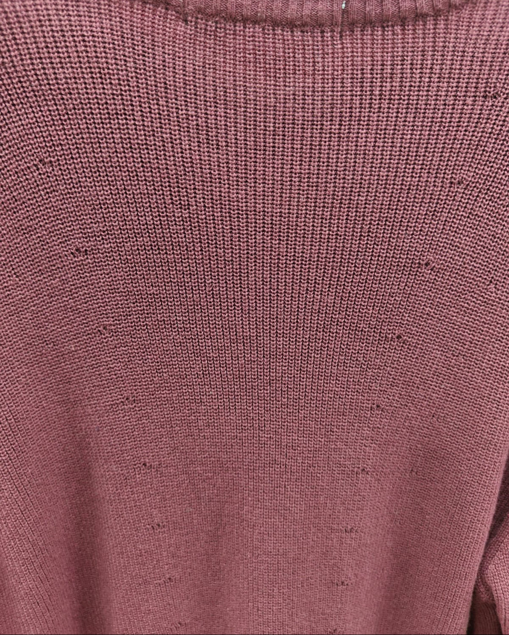 ZARA Men's Maroon Knitted Crew Neck Sweater
