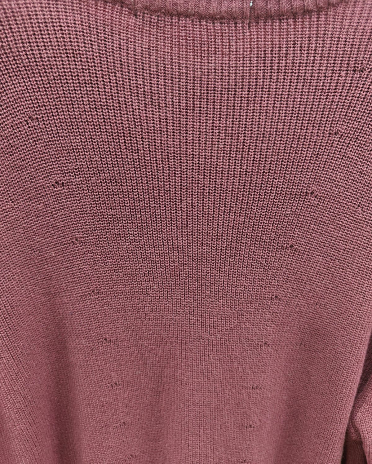ZARA Men's Maroon Knitted Crew Neck Sweater