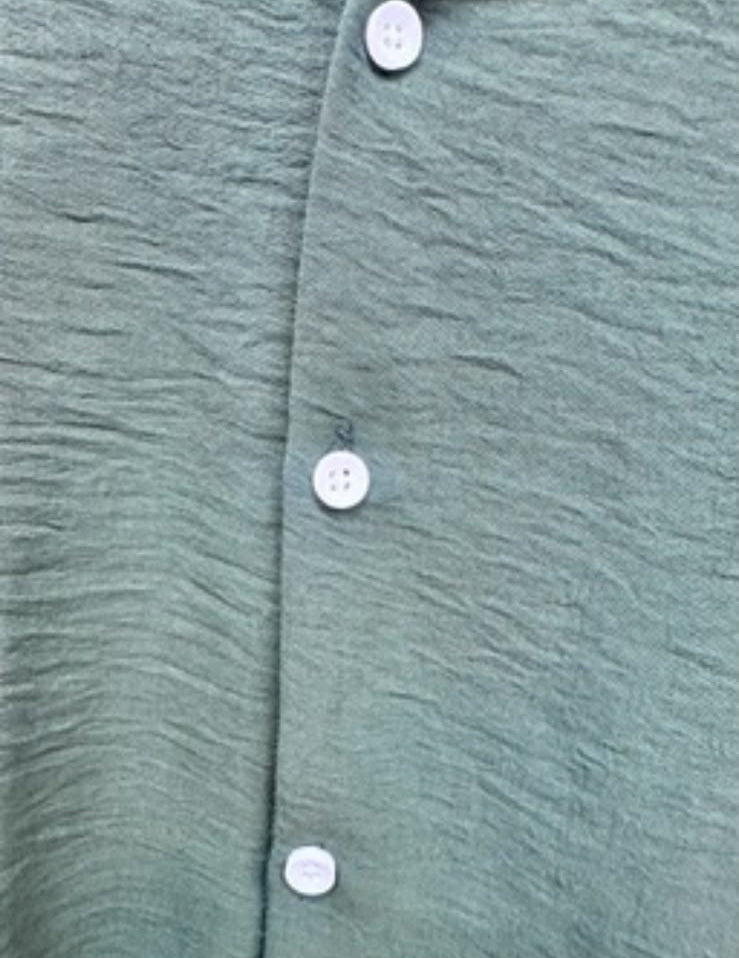 Men's Olive Green Textured Full Sleeve Casual Shirt by The Rock Way