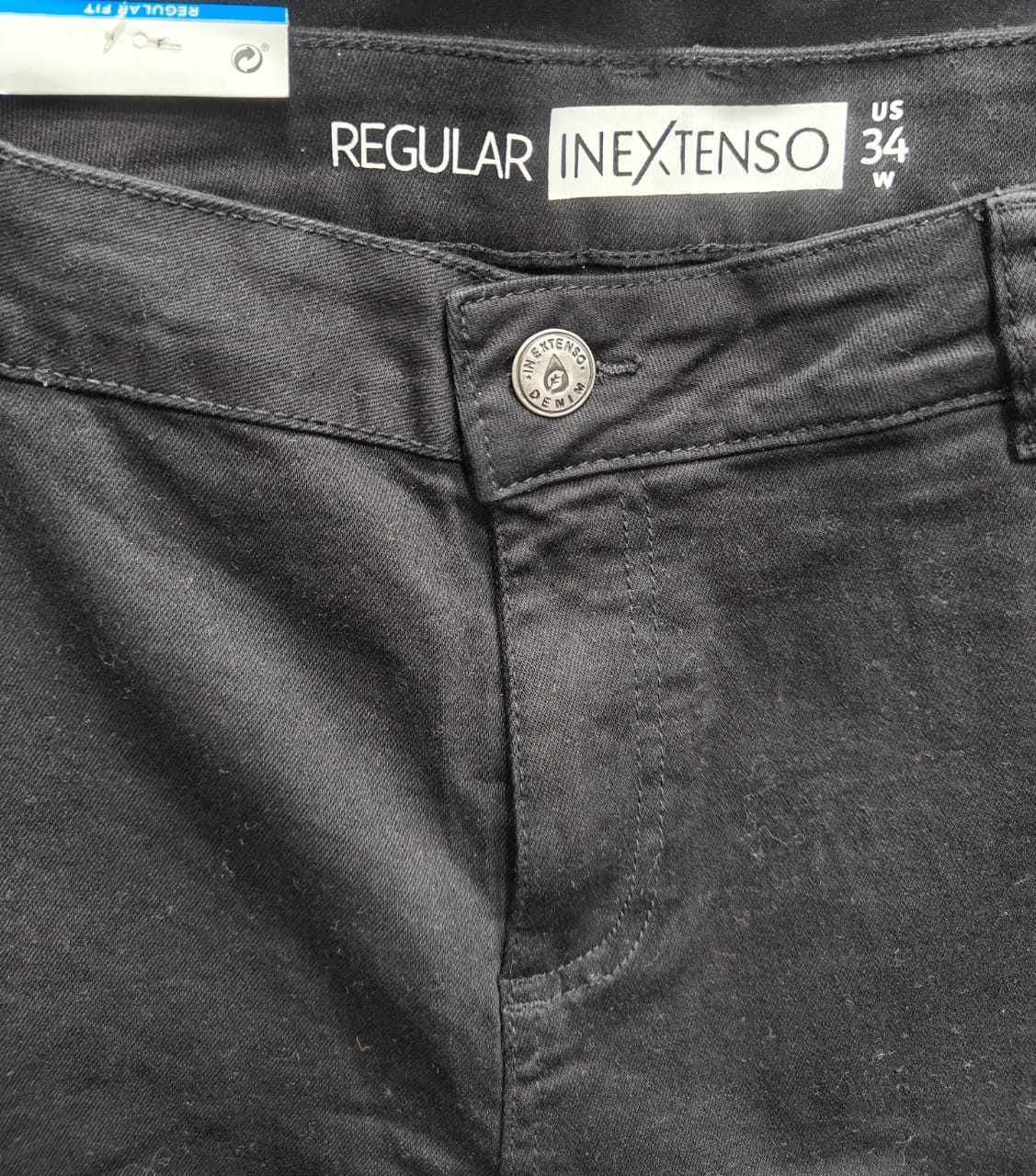 INEXTENSO Regular Fit Black Denim Jeans