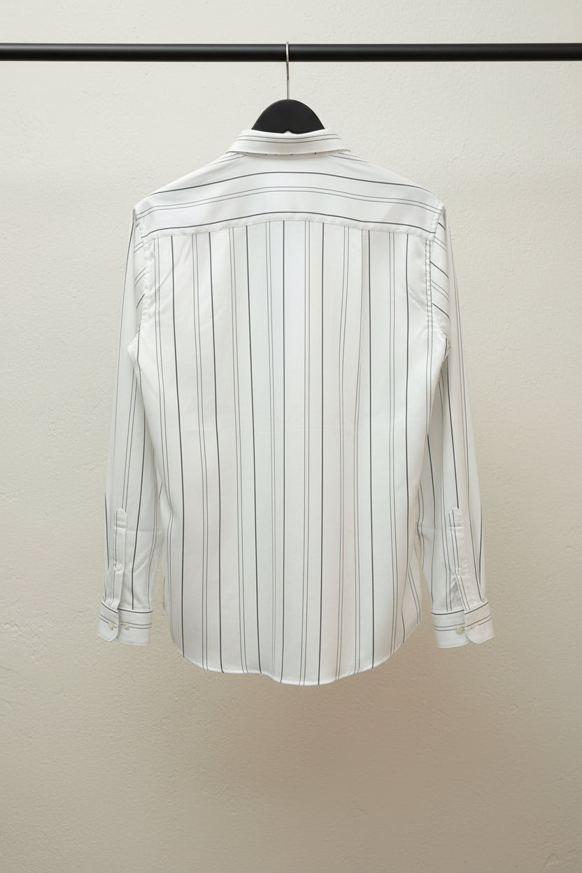 White Striped Full Sleeve Shirt
