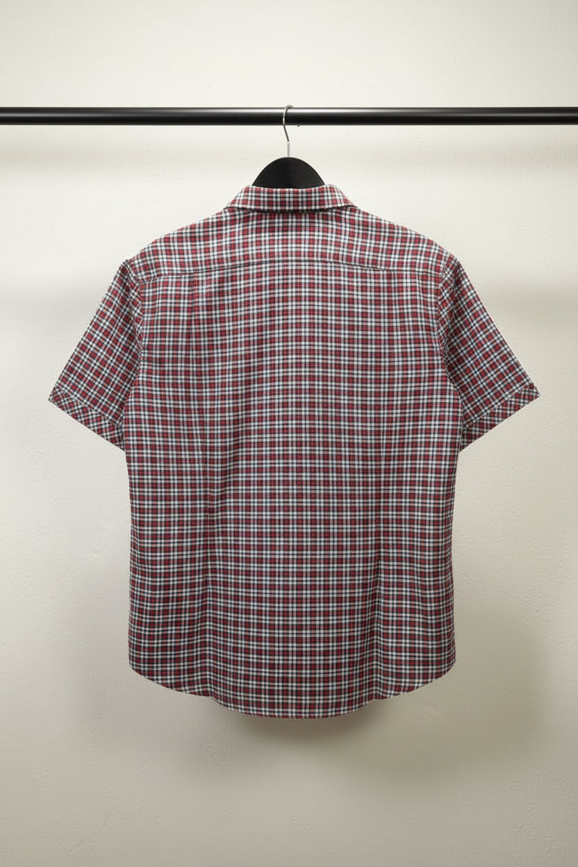 ROXTAR  Red Plaid Short Sleeve Casual Shirt