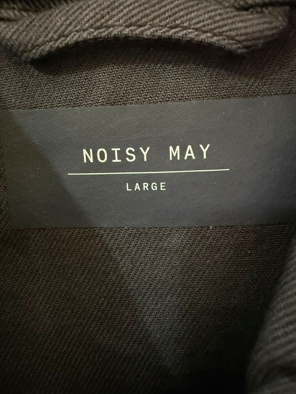 Noisy May Men's Charcoal Denim Overshirt with Pockets