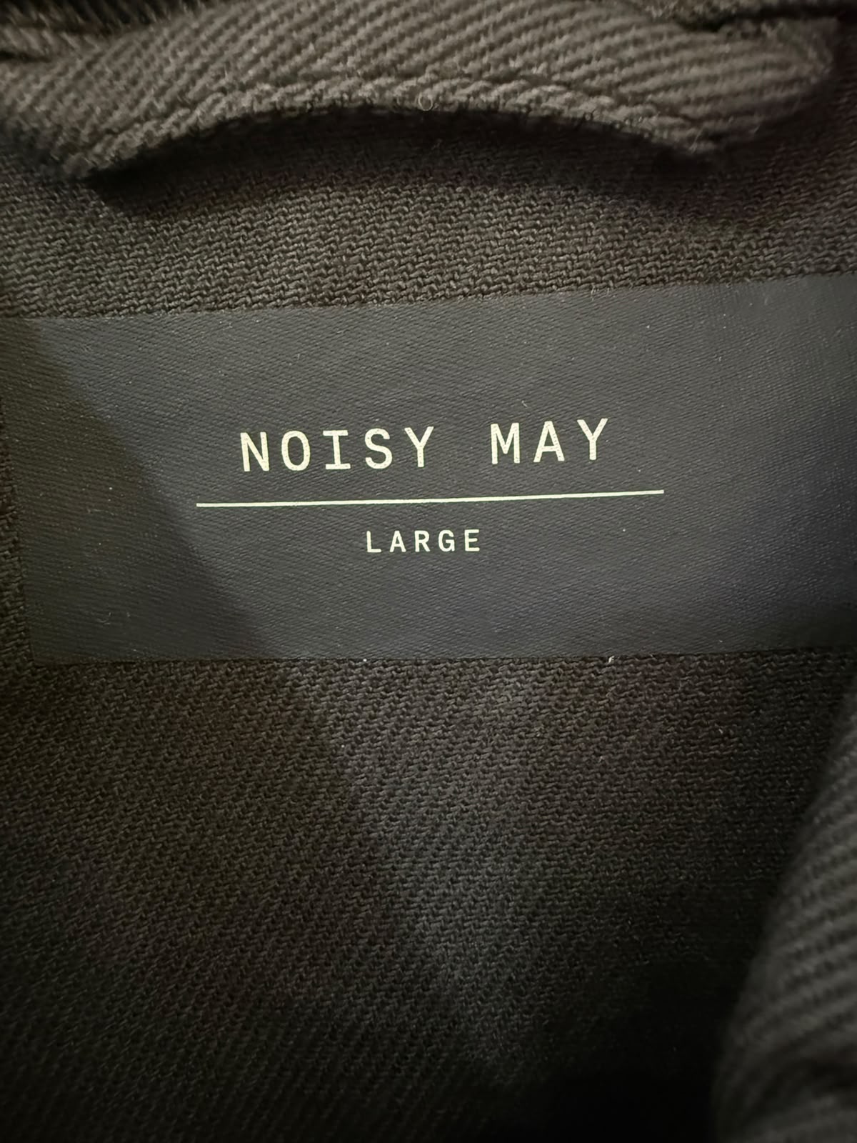 Noisy May Men's Charcoal Denim Overshirt with Pockets