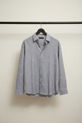 Men's Grey Geometric Pattern Long Sleeve Button-Up Shirt
