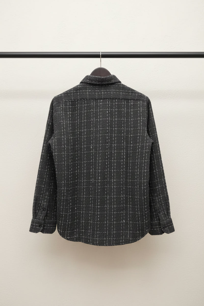 Yellow Brand Men's Black & White Plaid Long Sleeve Shirt