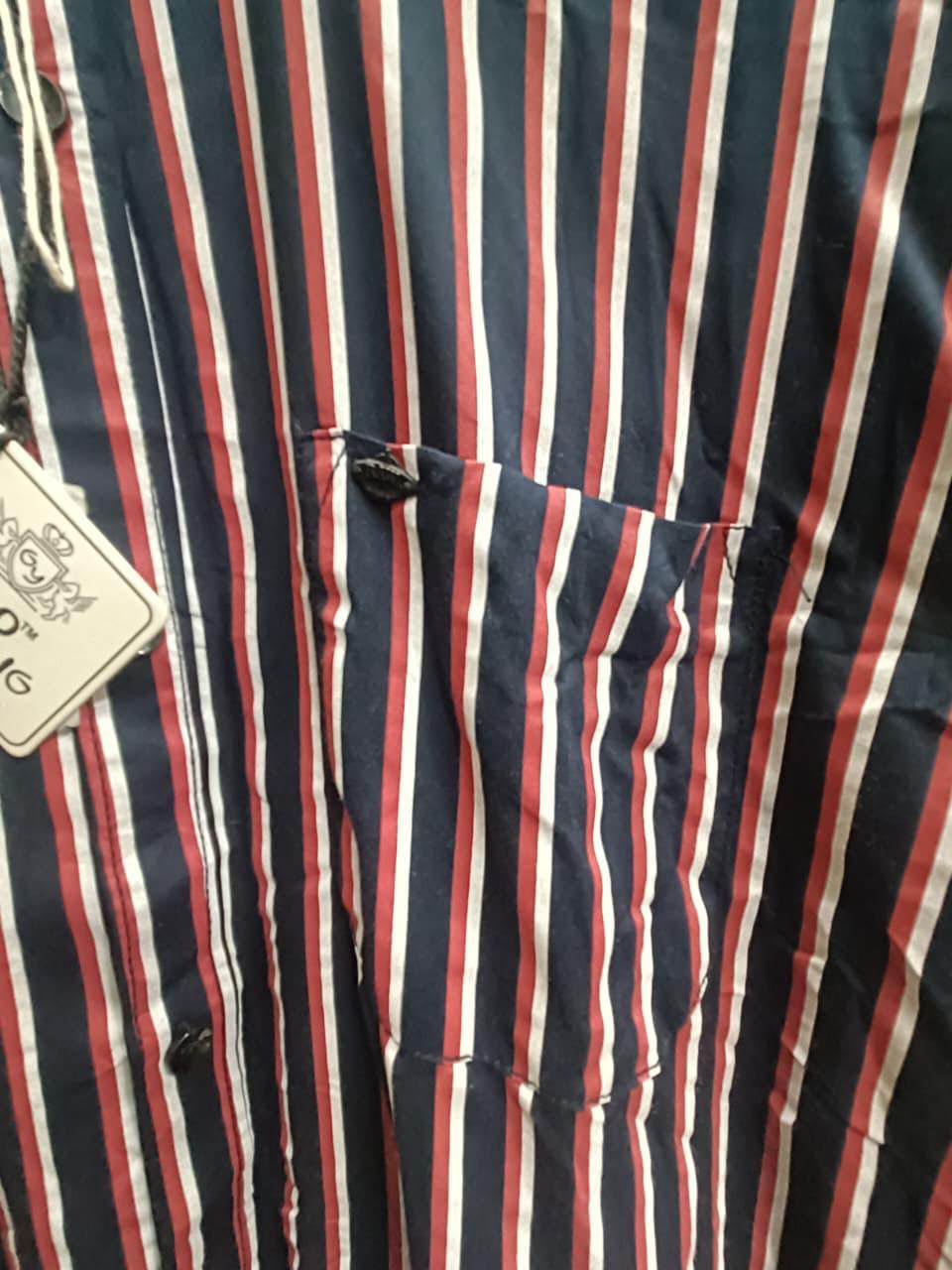 GO YOUNG Men's Multicolor Striped Long Sleeve Casual Shirt