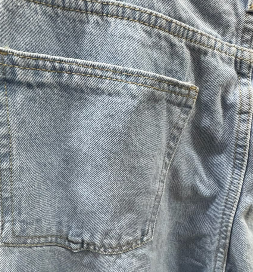 H.M Silver Niddle Light Blue Straight Fit Denim Jeans