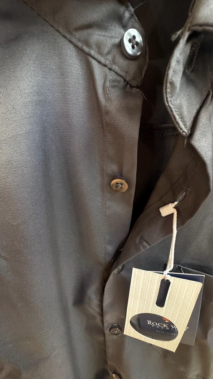 Men's Charcoal Full Sleeve Casual Shirt by THE ROCK WAY