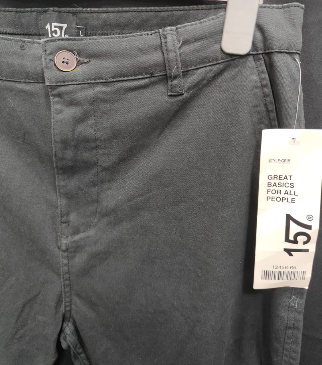 Men's 157. Dark Grey Slim Fit Chinos