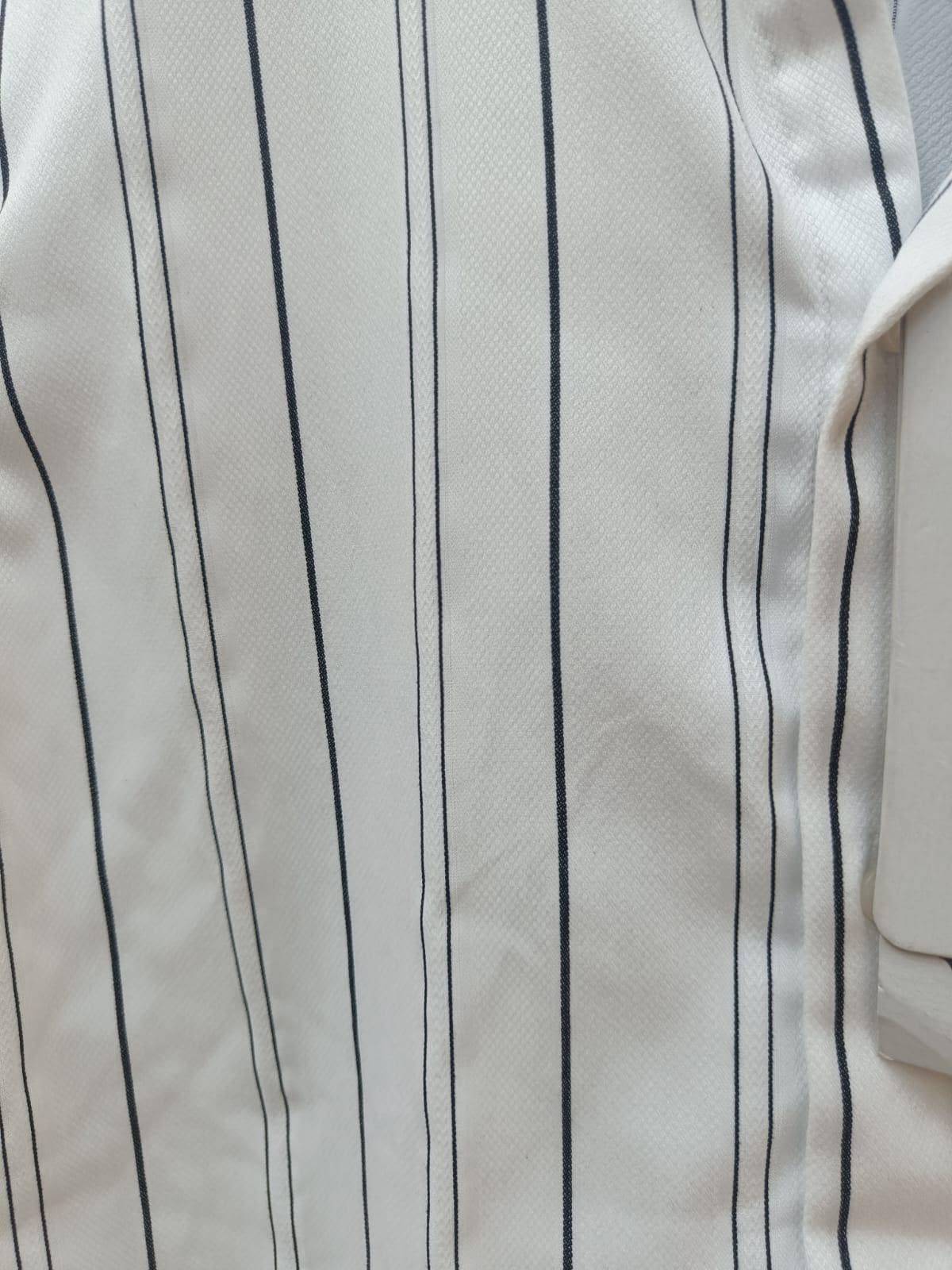 White Striped Full Sleeve Shirt