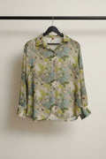 Women's Multicolor Floral Print Long Sleeve Button-Up Shirt