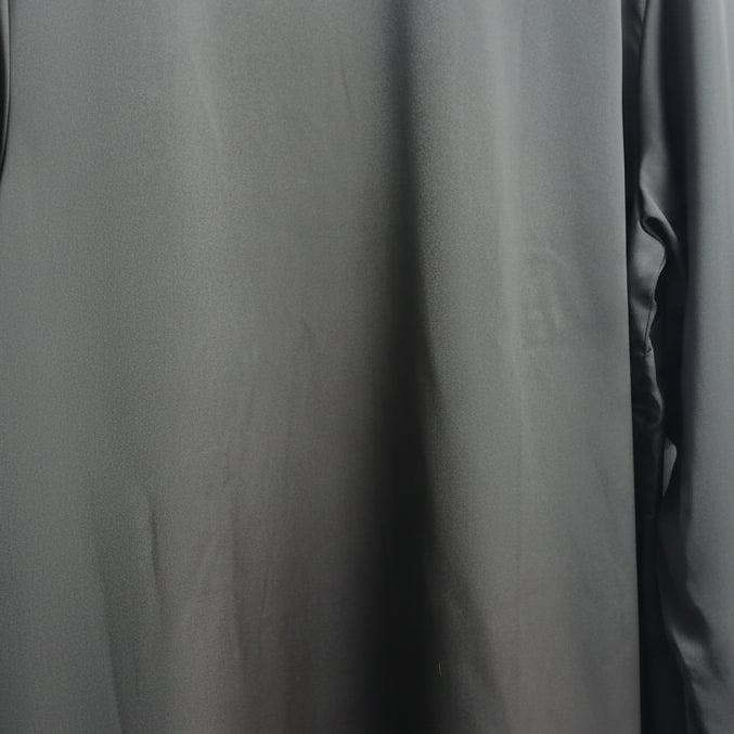 H&M Women's Black Satin-Look Kimono Tunic Top