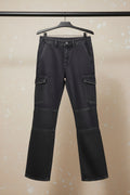 Men's  Dark Grey Relaxed Fit Cargo Pants