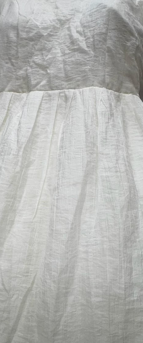 White Sleeveless Fit and Flare Mini Dress with Lace-Up Back