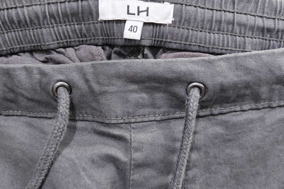 LH Men's Grey Cotton Blend Jogger Trousers