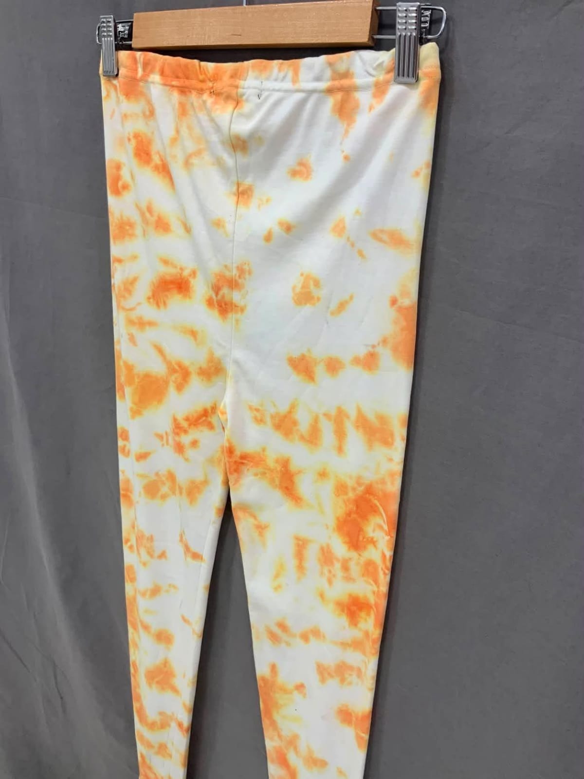 Attire Hub Women's Orange Tie-Dye Leggings