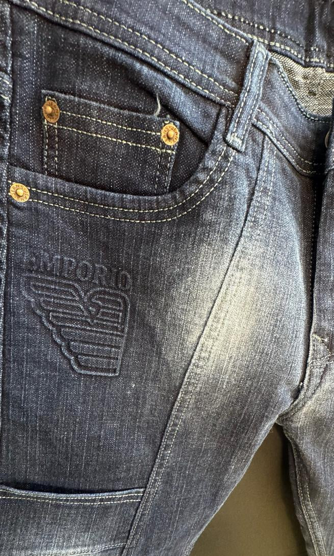 Men's Armani Jeans Raw 1937/406 Dark Blue Slim Fit Denim