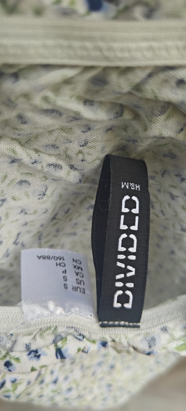 H&M Divided Floral Tie-Strap Crop Top
