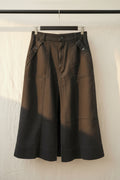Bene kleed Black Denim A-Line Midi Skirt with Pockets
