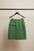 R&K Emerald Green Tailored Pencil Skirt with Pocket Detail